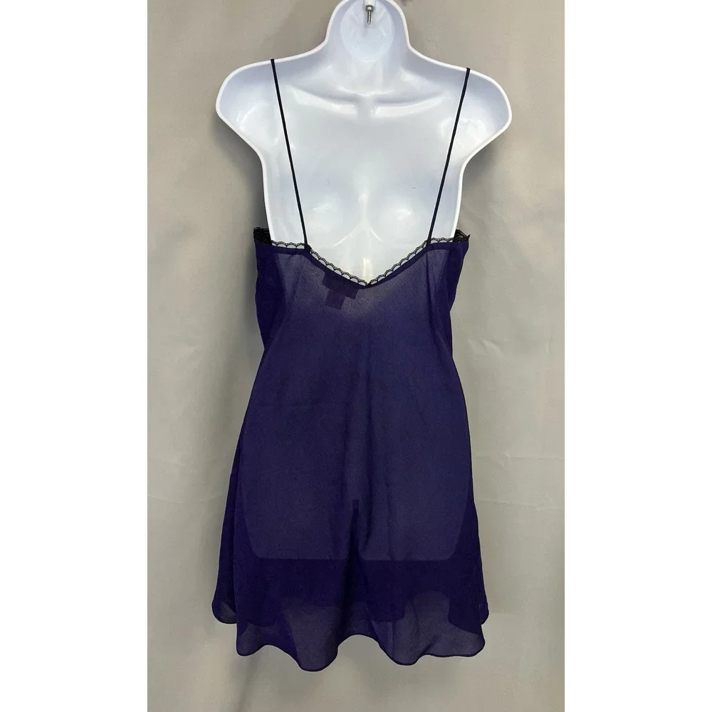 Vintage Victoria's Secret‎ Gold Label Purple Babydol Night Gown Sz Médium Y2K